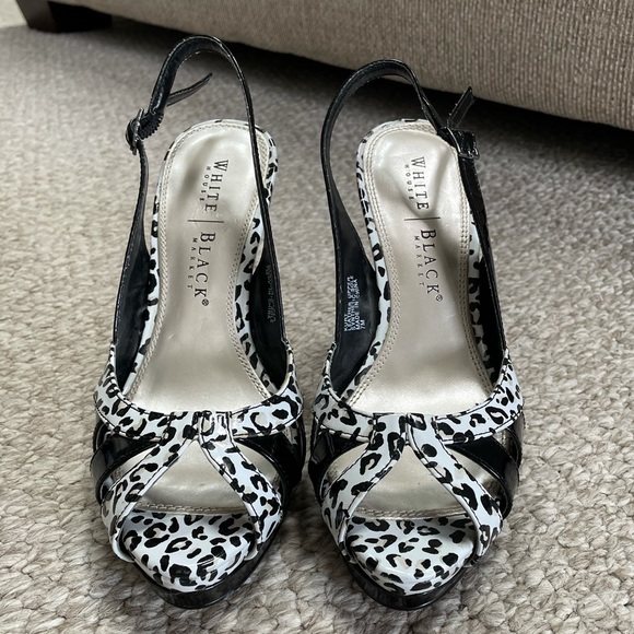 White House Black Market Shoes - White House Black Market Animal Print Sling-Back Heels
